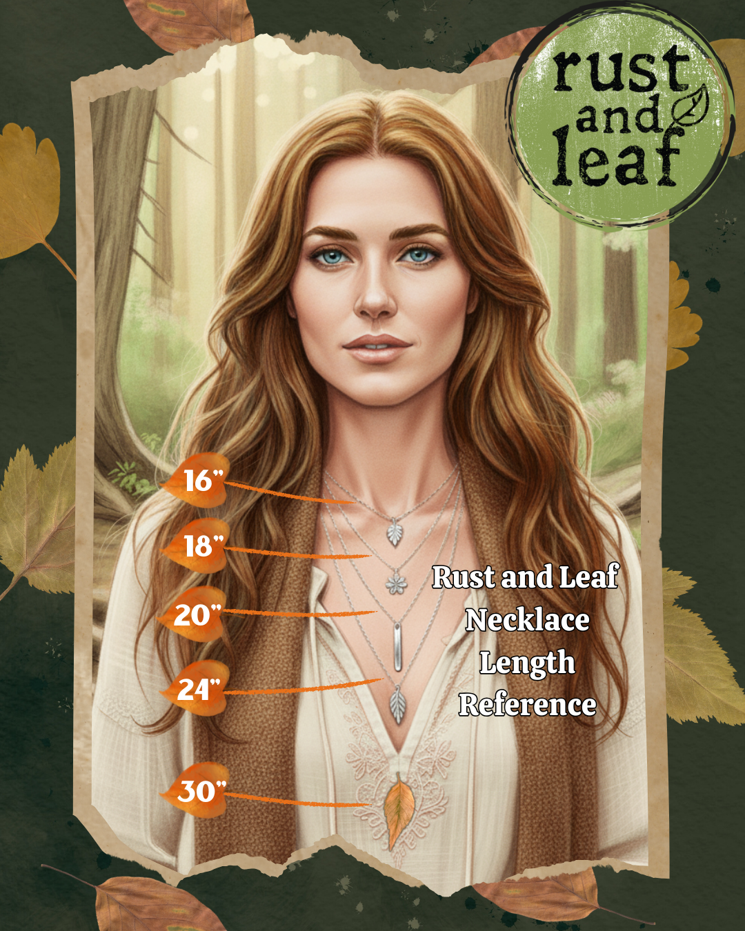 Birch Heart Leaf Necklace