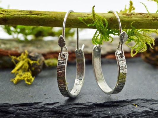 Tree Bark Hoops on branch with moss