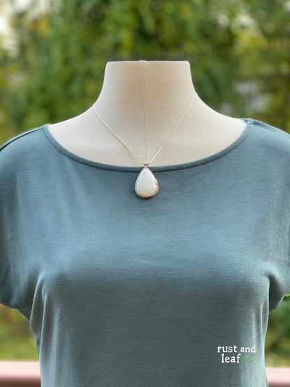 Scolecite Teardrop Pendant