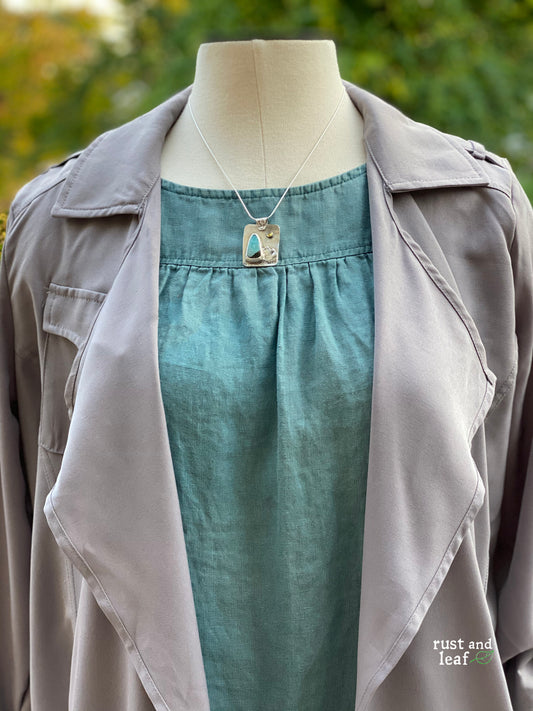 Amazonite in Quartz Mountain Pendant