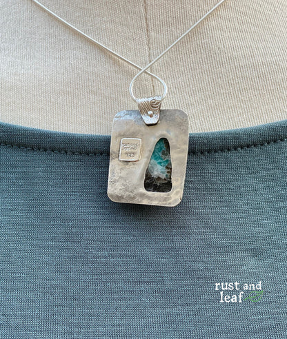 Amazonite in Quartz Mountain Pendant