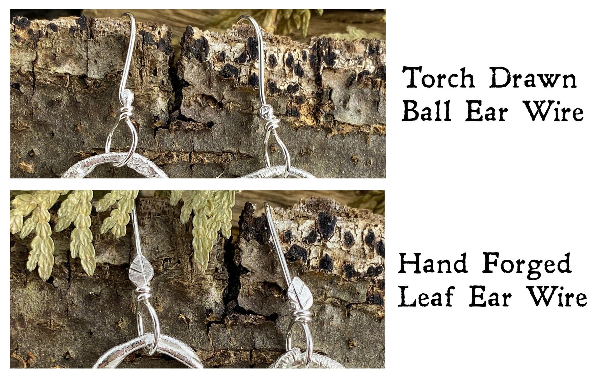 Medium Sterling Silver Organic Freeform Shape Hoop Earrings made with Recycled Metal Repurposed for Free Spirited Souls