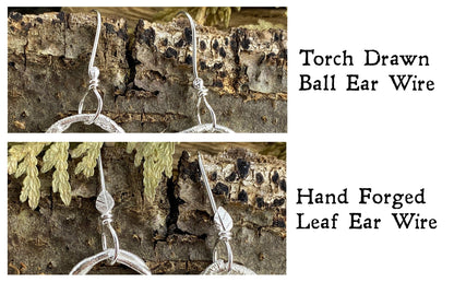 Medium Sterling Silver Organic Freeform Shape Hoop Earrings made with Recycled Metal Repurposed for Free Spirited Souls